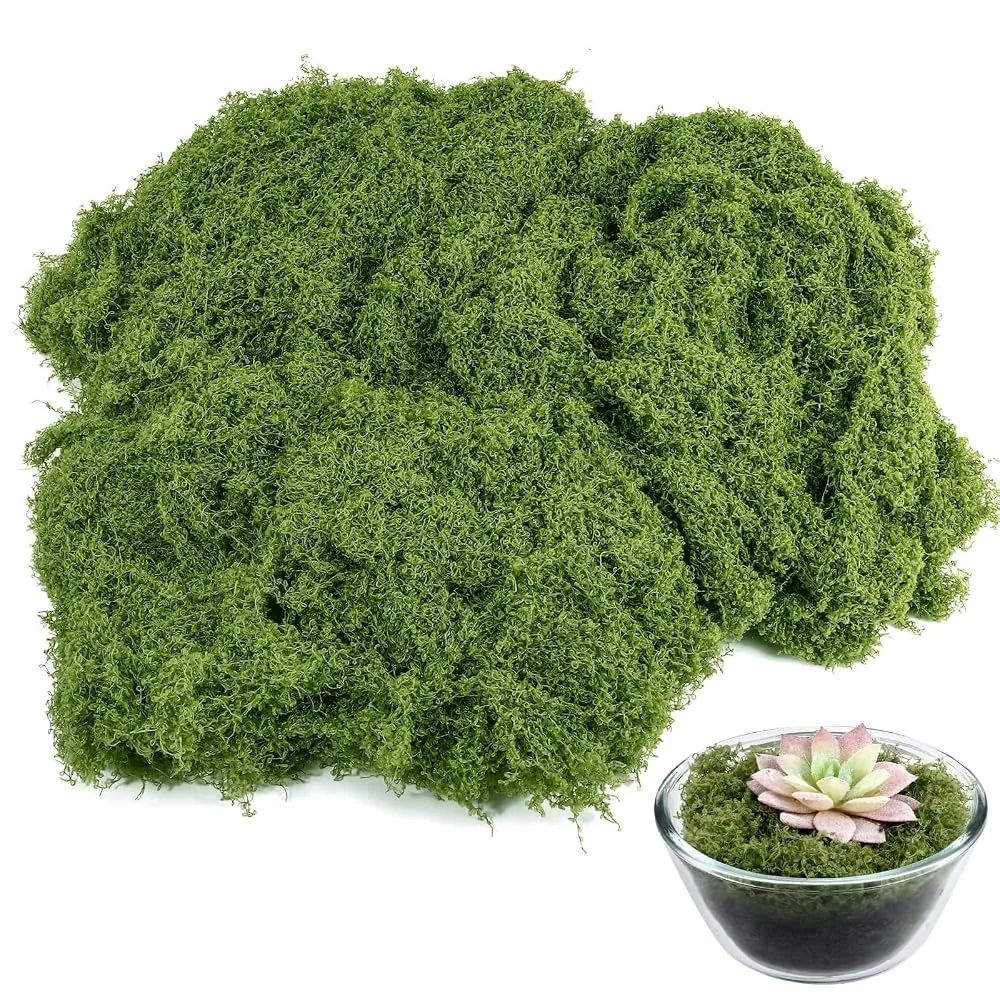 موس صناعي أخضر غامق 3.5 أونصة لتغطية تربة الأصص