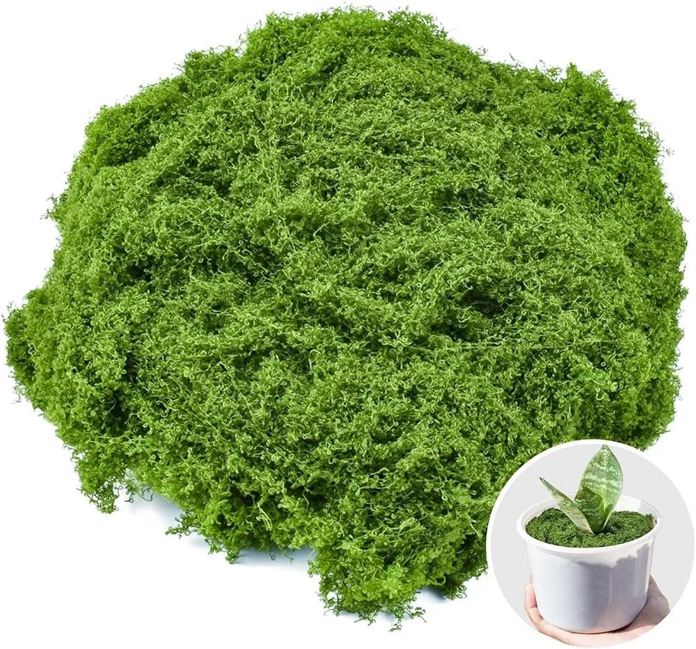 طحلب صناعي (موس) أخضر 300 جرام U HOOME للأصص والتيراريوم والأعمال اليدوية وزينة الأفراح