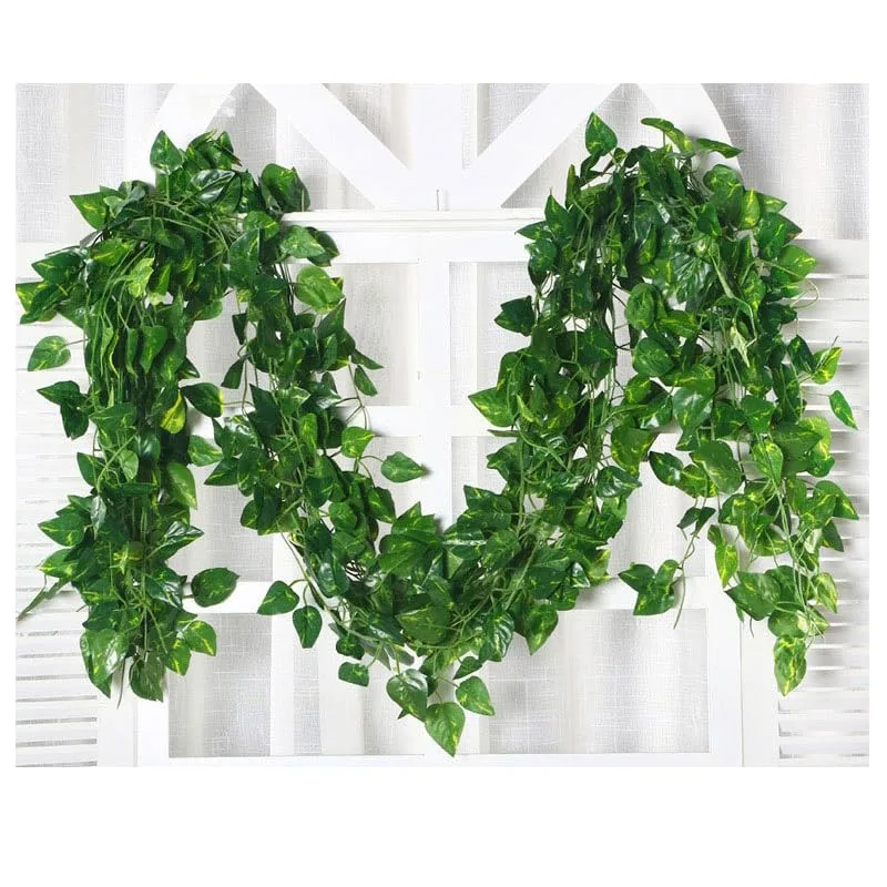 سلسلة نباتات نعناع صناعية 2.1م 12 خيط | إضاءة زهرية | Generic
